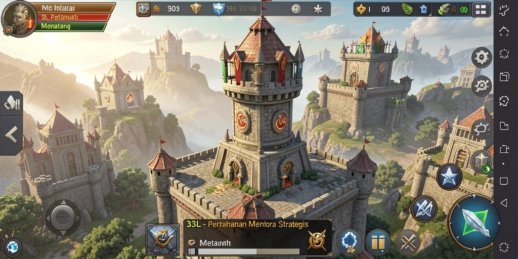 Tampilan gameplay Tower Defense yang seru dan menegangkan.