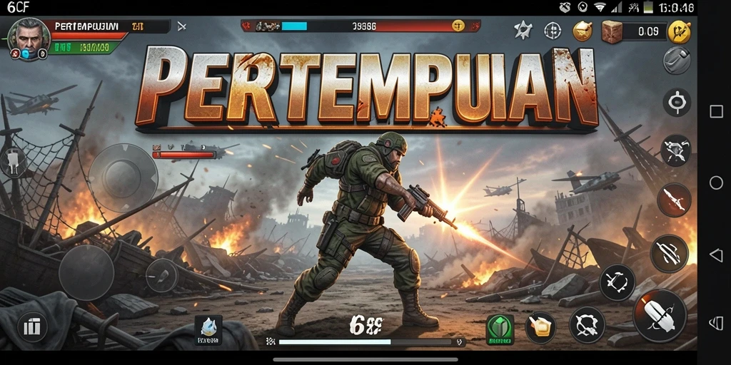 Tampilan aksi seru dalam gameplay 6CF yang mendebarkan.