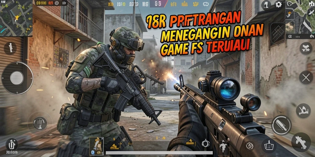 Screenshot 88IDR menunjukkan aksi tembak-menembak yang intens dan seru.