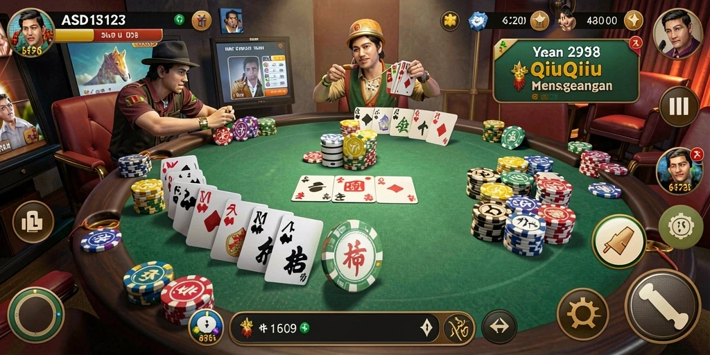 Screenshot gameplay QiuQiu yang menampilkan momen seru.