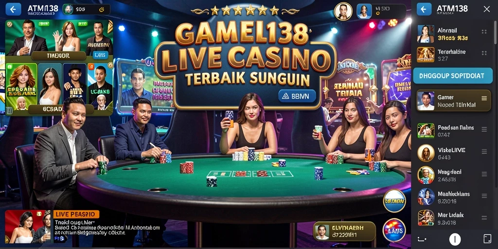 Tampilan gameplay Live Casino yang interaktif dan menyenangkan.