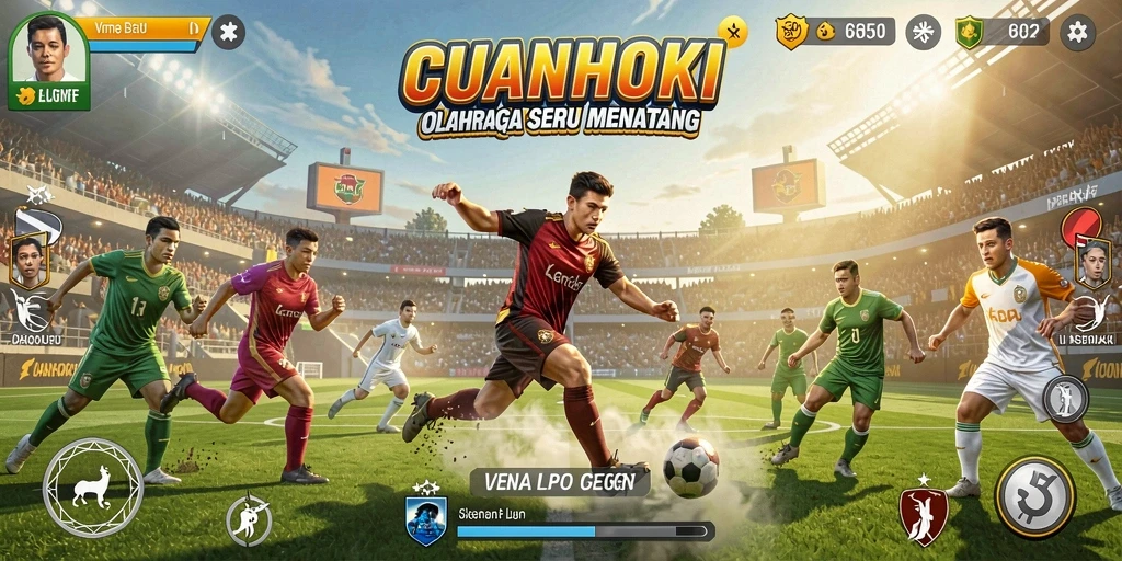 Tampilan menarik dalam gameplay <strong>CUANHOKI</strong> yang penuh aksi olahraga.