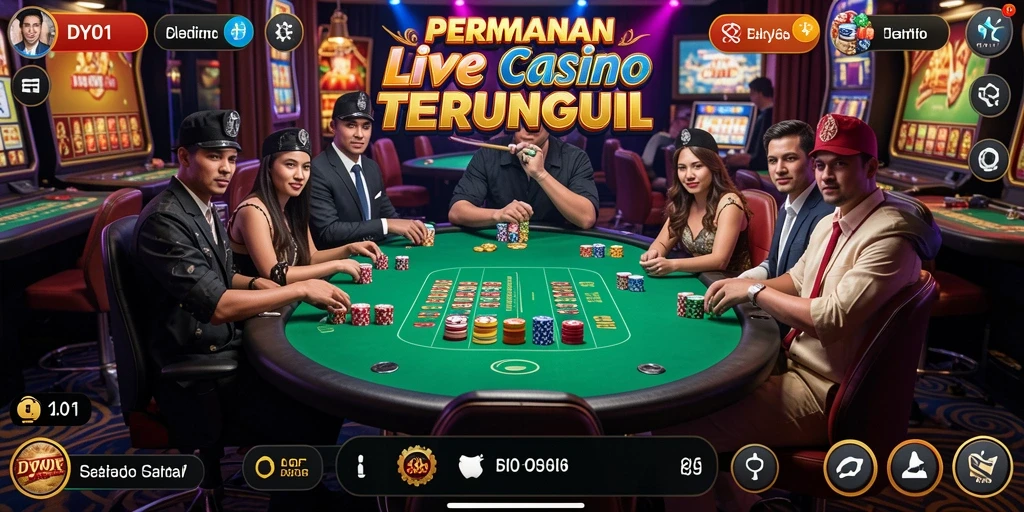 Tampilan gameplay Live Casino yang seru dan interaktif di DY01.