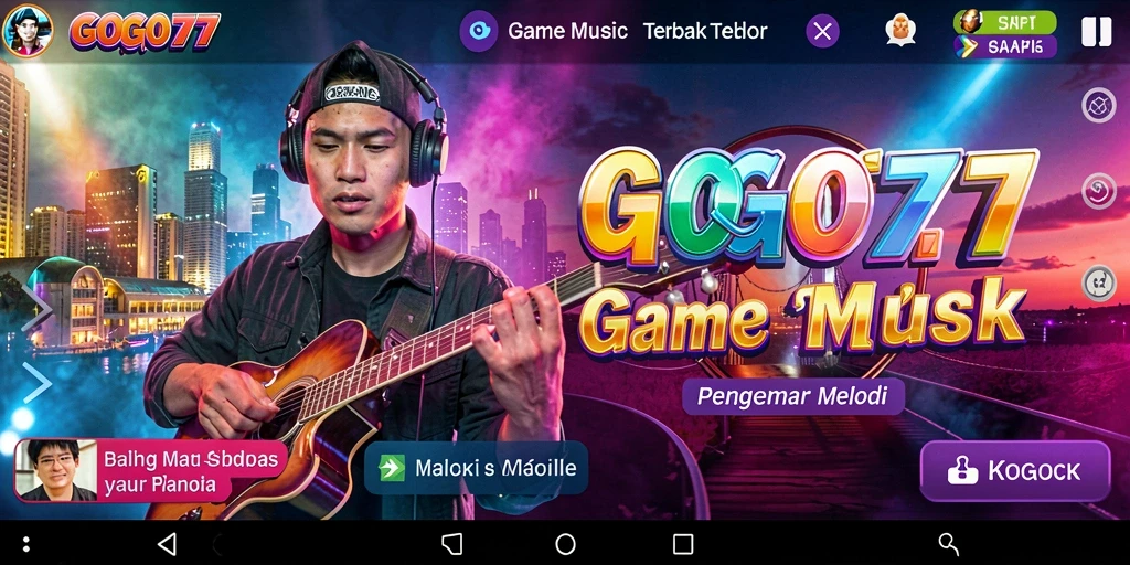 Tampilan gameplay GOGO77 dengan berbagai pilihan musik yang menarik.