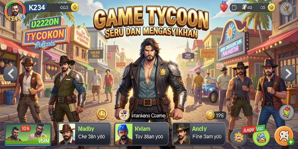 Screenshot menunjukkan gameplay Tycoon K234 yang seru dan menarik.
