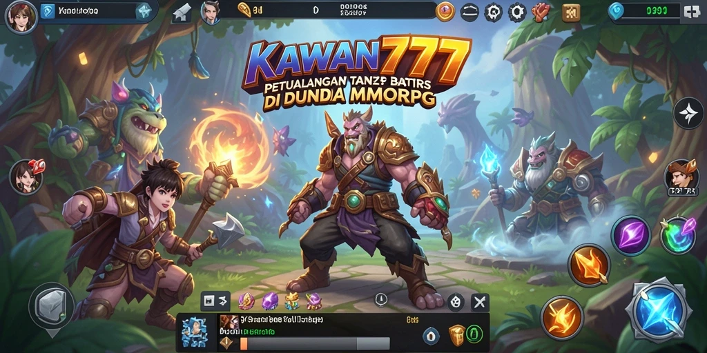 Screenshot gameplay KAWAN777 menunjukkan aksi seru di dunia fantasi.