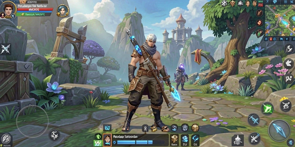 Screenshot gameplay KOSTOTO menunjukkan petualangan epik dalam dunia MMORPG.