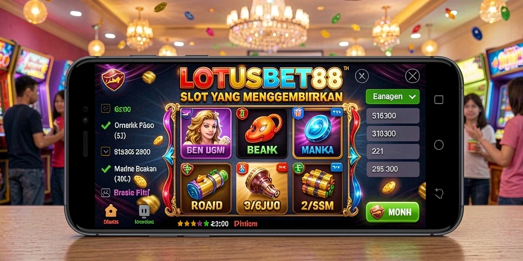 Tampilan menarik dari gameplay slot LOTUSBET88 yang penuh warna.