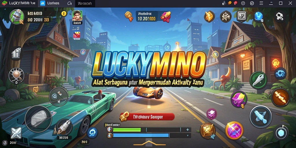 Tampilan screenshot utama LUCKYMINO yang memperlihatkan fitur pengingat dan manajemen tugas.