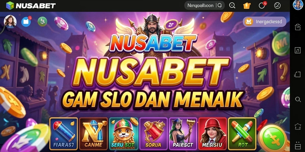 Tampilan screenshot utama NUSABET dengan gameplay Slot yang seru.