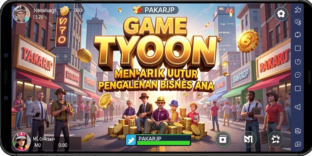 Screenshot utama PAKARJP menampilkan gameplay Tycoon yang seru dan interaktif.