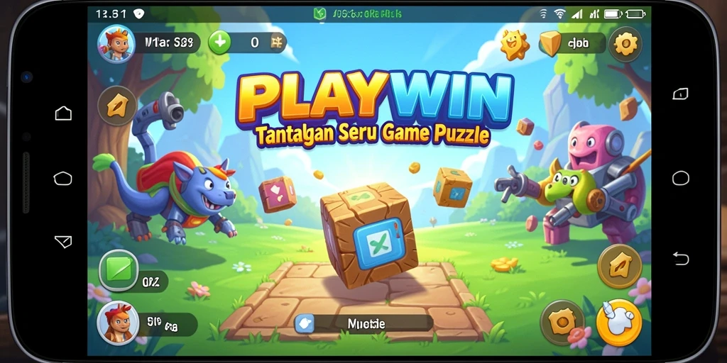 Tampilan gameplay menarik dari game Puzzle PLAYWIN yang menantang.