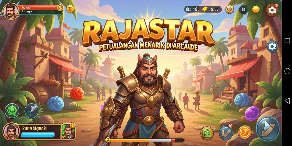 Screenshot menampilkan gameplay seru dan menantang RAJASTAR.