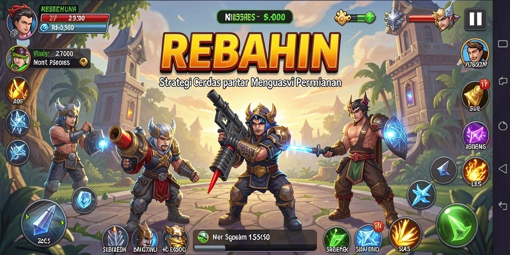 Tangkapan layar dari gameplay strategi REBAHIN yang mendebarkan.