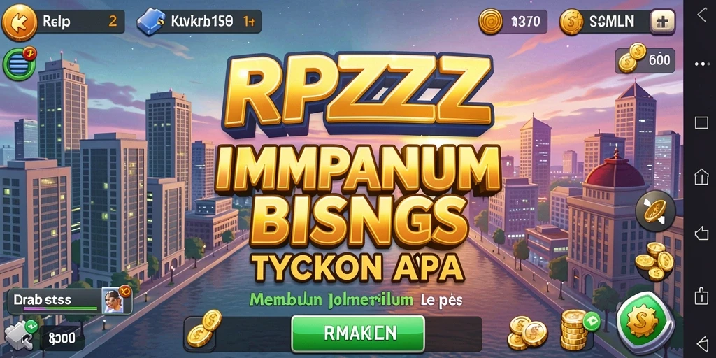 Screenshot RPZZZ menunjukkan tampilan menarik dari gameplay Tycoon.