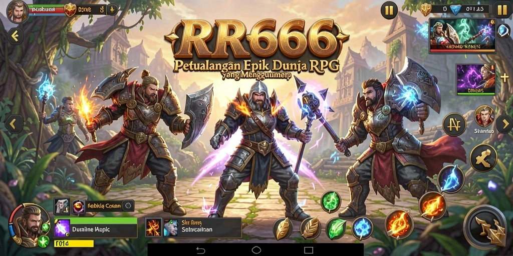 Tampilan gameplay menakjubkan dari RR666 yang penuh aksi RPG.