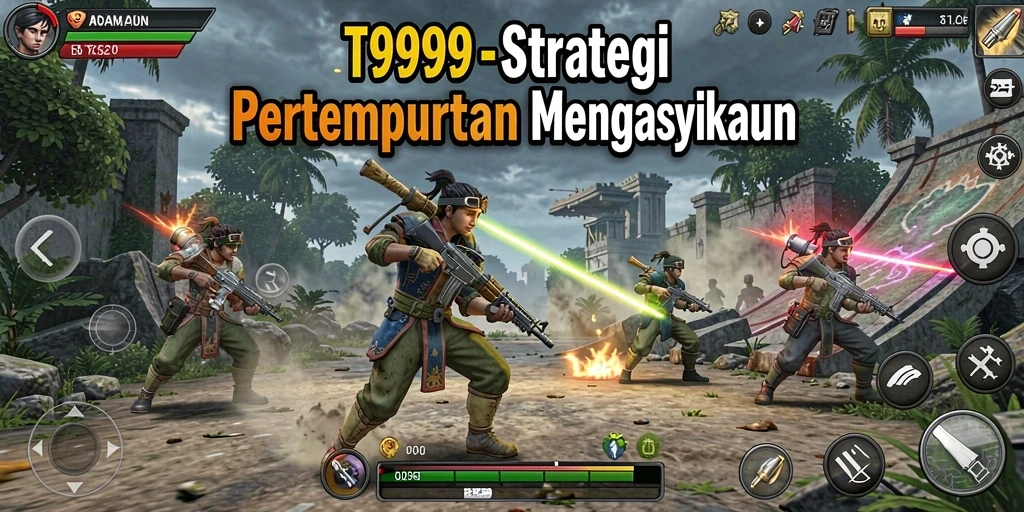Tangkapan layar menampilkan pertempuran mendebarkan di <strong>T9999</strong>.