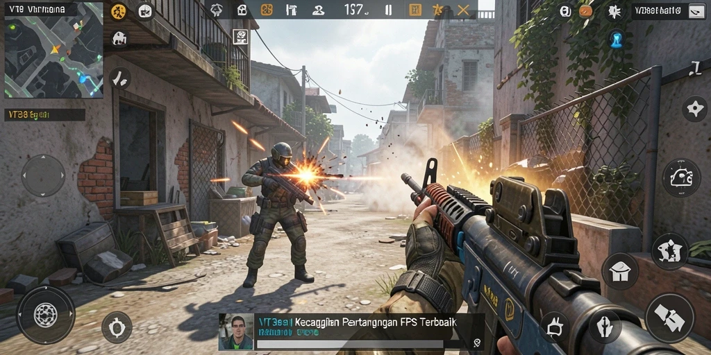 Tampilan gameplay seru dengan efek grafis luar biasa di VT38.