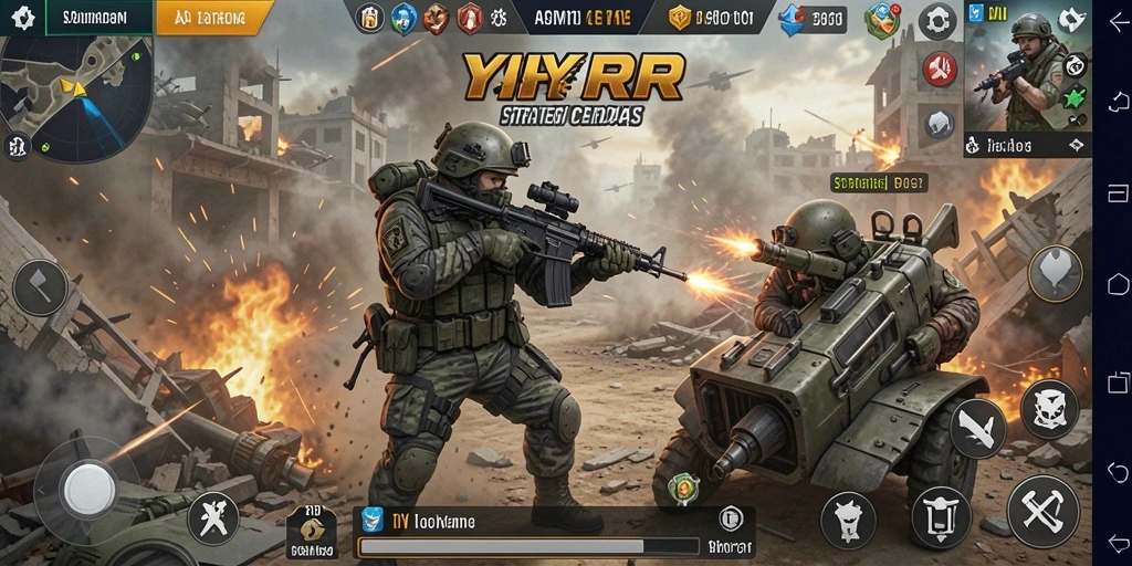 Screenshot game YYRR menunjukkan pertempuran yang mendebarkan dan strategi yang cerdas.